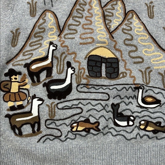 Authentic Hermes Gray Sweater with Brown and Gold Accents - Picture 9 of 10